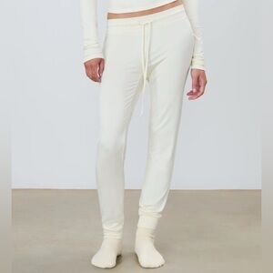 NWT Eterne drawstring pant in cream size small
